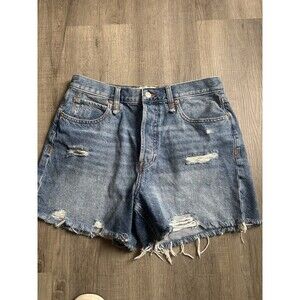 we the free distressed cutoff button fly jean shorts 28